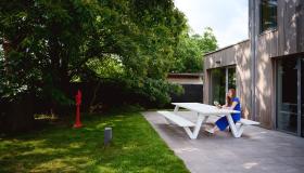 Toegankelijk terras met drempelloze toegang